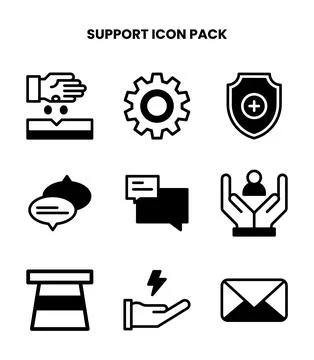 Support DuoTone Design Icons Pack Stock Illustration