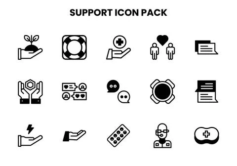 Support DuoTone Icons Pack Иллюстрация