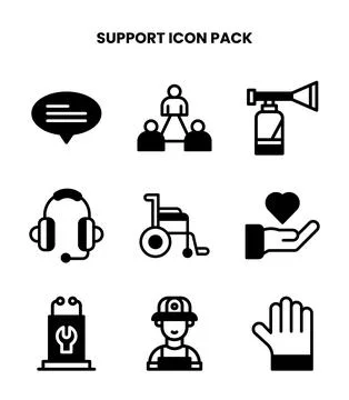Support DuoTone Scalable Icons Pack Ilustración de archivo