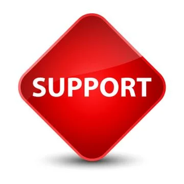 Support elegant red diamond button Stock Illustration