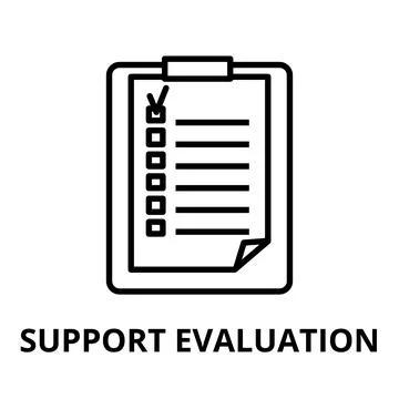 Support evaluation icon, for graphic and web design Illustrazione stock