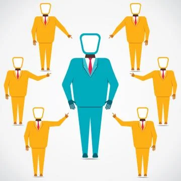 Support every people to leader vector Stock Illustration