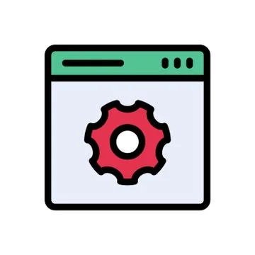 Support flat color icon Illustrazione stock