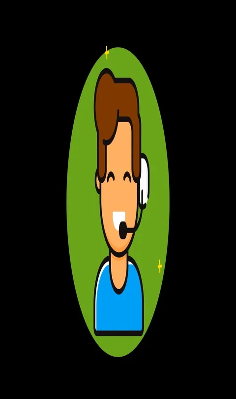 Support flat icon animated with alpha channel Stock Footage 101584762