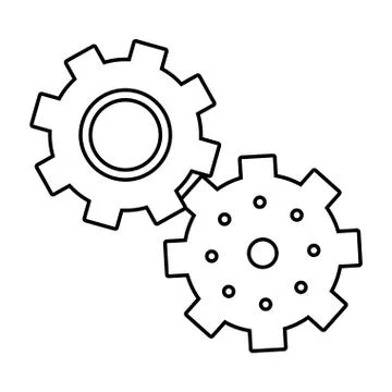 Support gear cartoon Stock Illustration