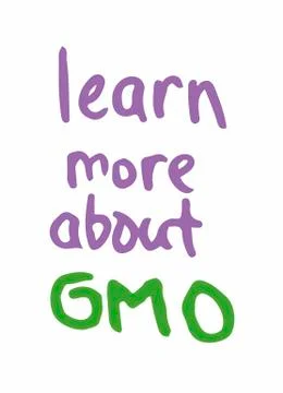 Support GMO learn more slogan science innovation technology gene biology ve.. Stock Illustration
