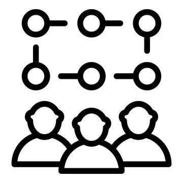 Support group help icon outline vector. Value balance help Illustrazione stock