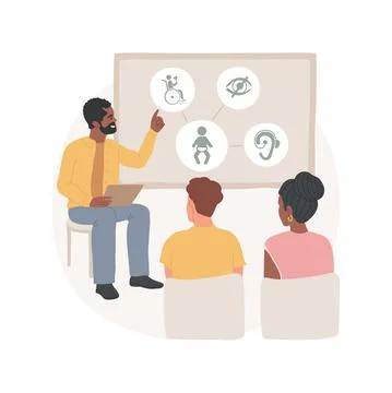 Support group session isolated cartoon vector illustration. Ilustración de archivo