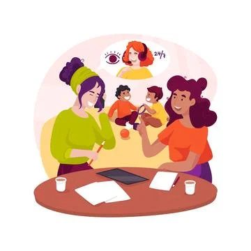Support group session isolated cartoon vector illustration. Ilustración de archivo