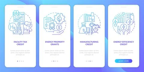 Support h2 power stations blue gradient onboarding mobile app screen 스톡 일러스트