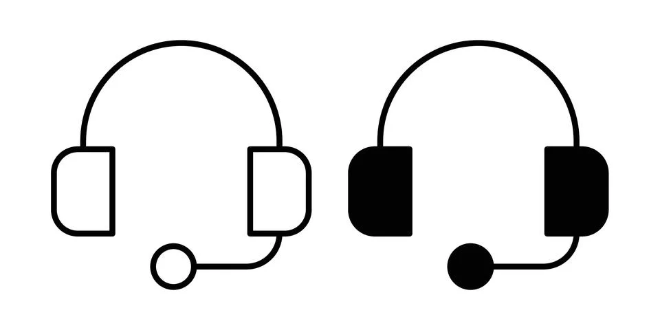 Support headset icon graphic design. web icons vectors Stock Illustration