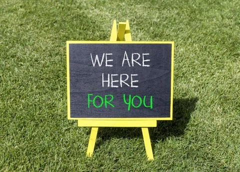 Support, help and we are here for you symbol. Concept words We are here for.. 写真素材