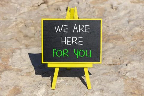 Support, help and we are here for you symbol. Concept words We are here for.. 写真素材