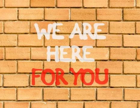 Support, help and we are here for you symbol. Concept words We are here for.. 写真素材