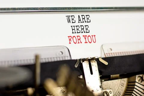 Support, help and we are here for you symbol. Concept words We are here for.. 写真素材