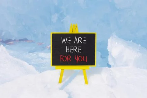 Support, help and we are here for you symbol. Concept words We are here for.. Stock Photos