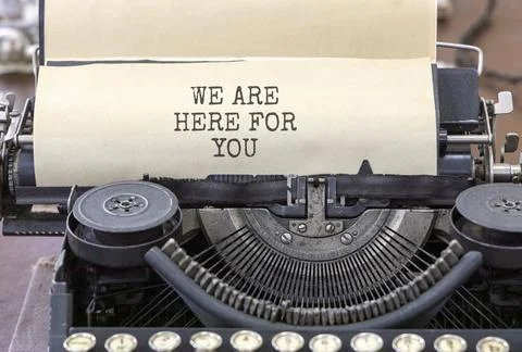 Support, help and we are here for you symbol. Concept words We are here for y Stock Photos