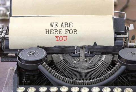 Support, help and we are here for you symbol. Concept words We are here for y Stock Photos