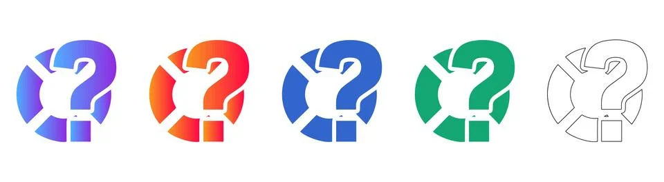 Support Help Circle Icons Set Ilustración de archivo