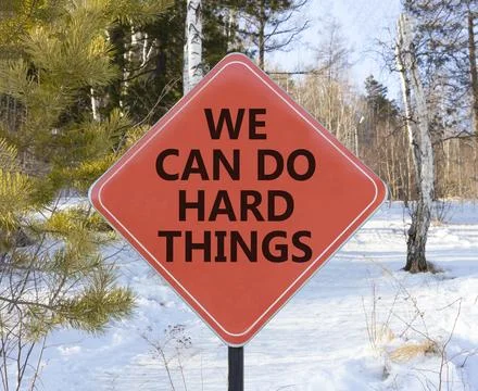 Support, help we can do hard things symbol. Concept words We can do hard th.. Stock Photos