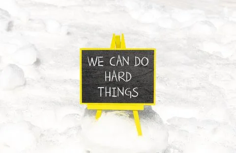 Support, help we can do hard things symbol. Concept words We can do hard th.. Stock Photos