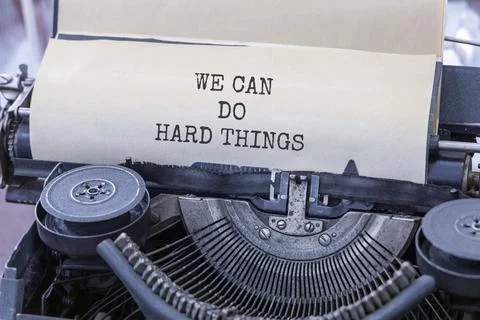 Support, help we can do hard things symbol. Concept words We can do hard th.. Stock Photos