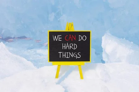 Support, help we can do hard things symbol. Concept words We can do hard th.. Stock Photos