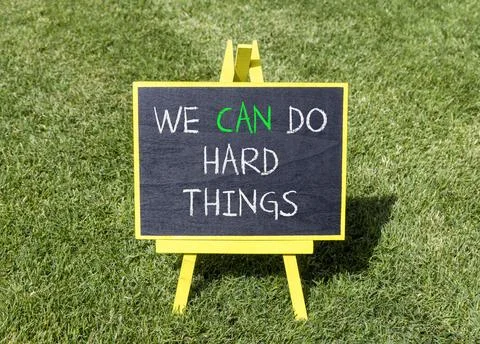Support, help we can do hard things symbol. Concept words We can do hard th.. Stock Photos