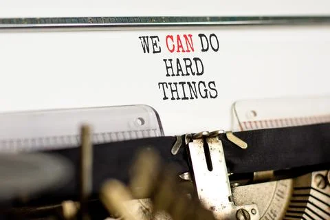 Support, help we can do hard things symbol. Concept words We can do hard th.. Stock Photos