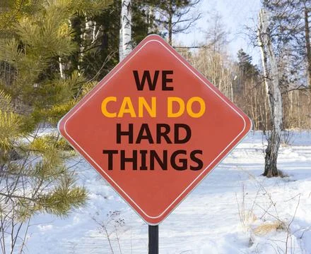 Support, help we can do hard things symbol. Concept words We can do hard th.. Stock Photos