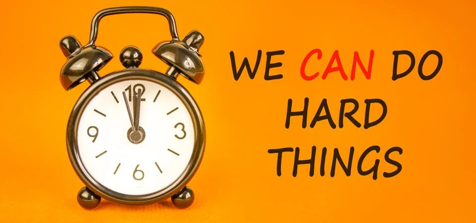Support, help we can do hard things symbol. Concept words We can do hard th.. Stock Photos