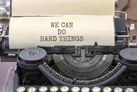 Support, help we can do hard things symbol. Concept words We can do hard th.. Stock Photos