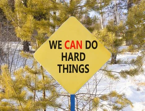 Support, help we can do hard things symbol. Concept words We can do hard th.. Photos