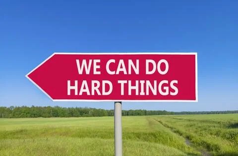 Support, help we can do hard things symbol. Concept words We can do hard th.. Stock Photos