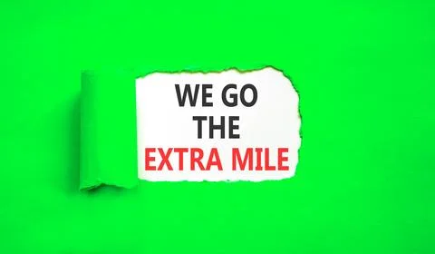 Support, help we go the extra mile symbol. Concept words We go the extra mi.. Stock Photos