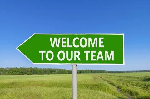 Support, help welcome to our team symbol. Concept words Welcome to our team.. Stock Photos