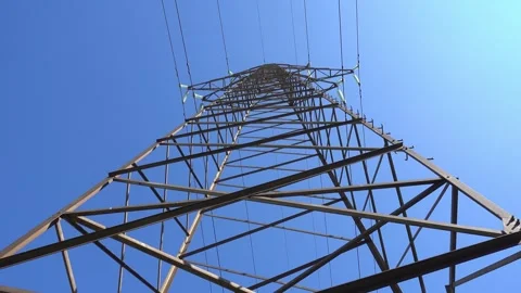 Support of the high-voltage line Vídeo Stock 240234755