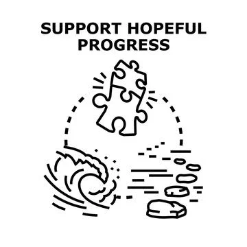 Support hopeful progress concept vector illustration 스톡 일러스트