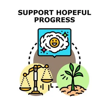 Support hopeful progress vector concept illustration イラスト素材
