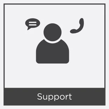 Support icon isolated on white background Free Stock Illustration