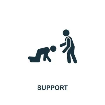 Support icon. Premium style design from teamwork icon collection. UI and UX Stock Illustration