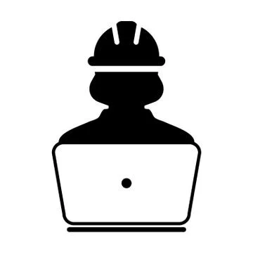 Support icon vector female construction service worker person profile avatar  Stock Illustration