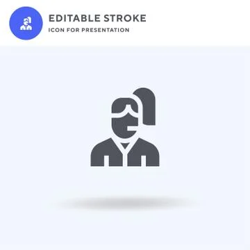 Support icon vector, filled flat sign, solid pictogram isolated on white, logo Stock Illustration