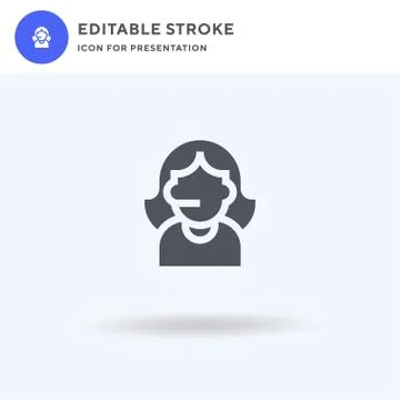 Support icon vector, filled flat sign, solid pictogram isolated on white, logo Stock Illustration