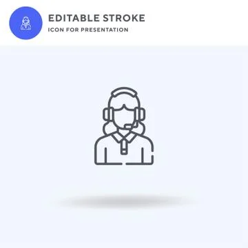 Support icon vector, filled flat sign, solid pictogram isolated on white, logo Illustrazione stock