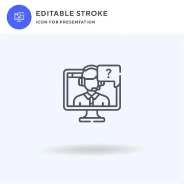 Support icon vector, filled flat sign, solid pictogram isolated on white, logo Stock Illustration