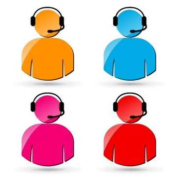 Support icons on white background Stock Illustration