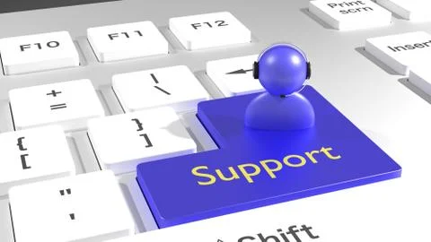 Support keyboard Stock Illustration