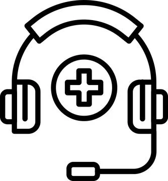 Support Line Icon Design Stock Illustration