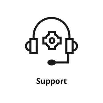 Support line icon Illustrazione stock